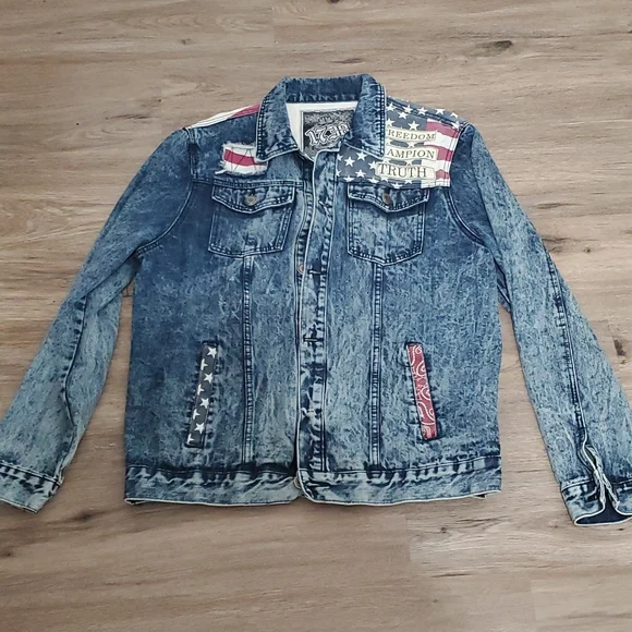 Men's Vintage Denim Jean Jacket - Picture 12 of 14